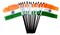 Pack of 12 India Mini Flags – 4"x6" Polyester Desk & Hand Waving Set